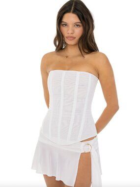 NWT Are You Am I Sunniva Corset White Size 8